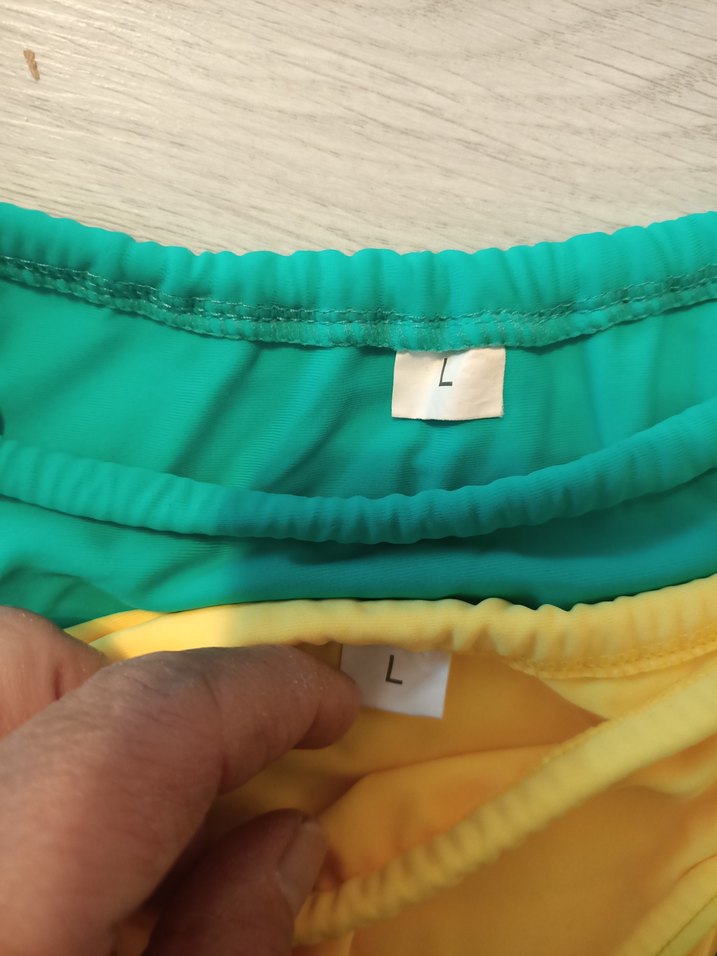 L beden 2 adet Sarı ve Yeşil Bağcıklı Bikini Altları(yeni) - Görsel 3