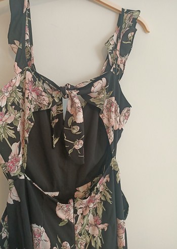 River İsland 38 beden Çiçek Desenli Uzun V Yakalı Kadın Tulum - Görsel 6