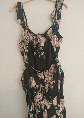 River İsland 38 beden Çiçek Desenli Uzun V Yakalı Kadın Tulum - Görsel 5