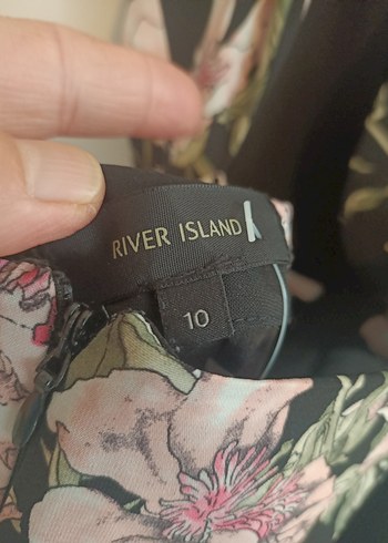 River İsland 38 beden Çiçek Desenli Uzun V Yakalı Kadın Tulum - Görsel 7