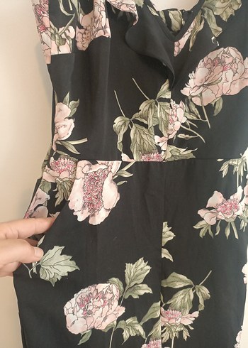 River İsland 38 beden Çiçek Desenli Uzun V Yakalı Kadın Tulum - Görsel 4