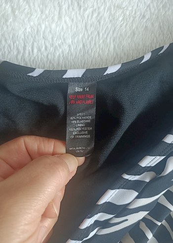 Yurtdışından, 42 beden Siyah Beyaz Zebra Desenli bikini altı - Görsel 3