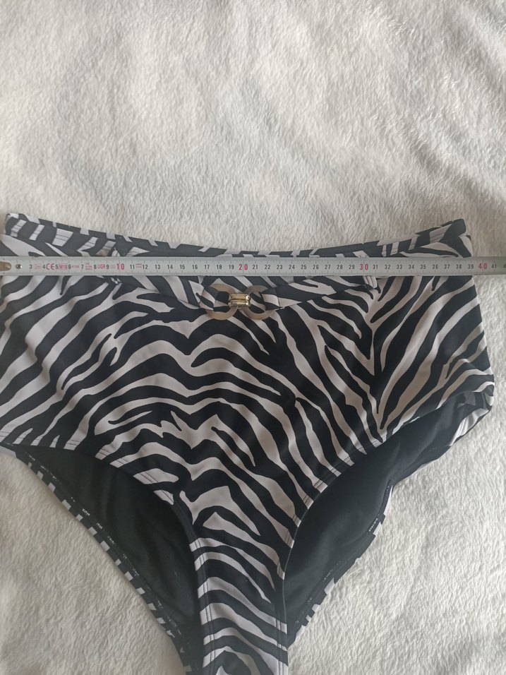 Yurtdışından, 42 beden Siyah Beyaz Zebra Desenli bikini altı - Görsel 5