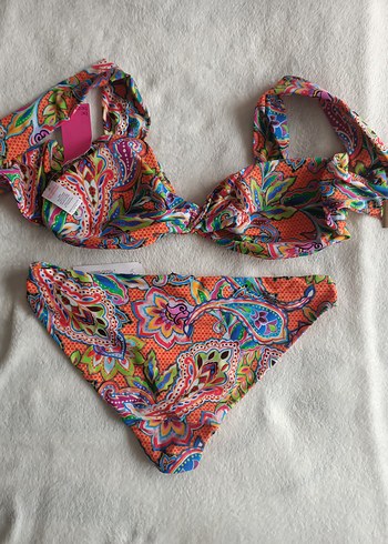 Yurtdışından,(yeni )44 beden,Renkli Desenli Bohem Bikini Takımı - Görsel 2