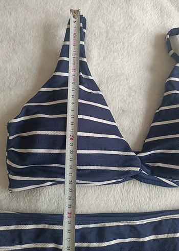 Yurtdışından 44 beden (yeni)Lacivert Çizgili Kadın Bikini Takımı - Görsel 4