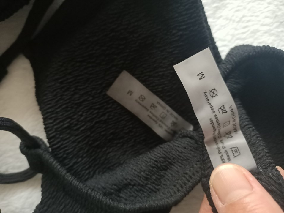 Shein M beden siyah straplez bikini.. - Görsel 3