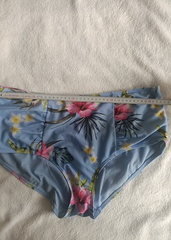 Yurtdışından,46 beden Mavi Çiçek Desenli Mini Bikini Altı - Görsel 5
