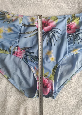 Yurtdışından,46 beden Mavi Çiçek Desenli Mini Bikini Altı - Görsel 4