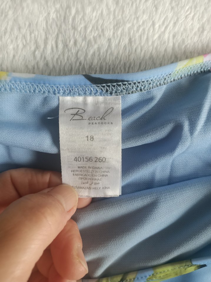 Yurtdışından,46 beden Mavi Çiçek Desenli Mini Bikini Altı - Görsel 3