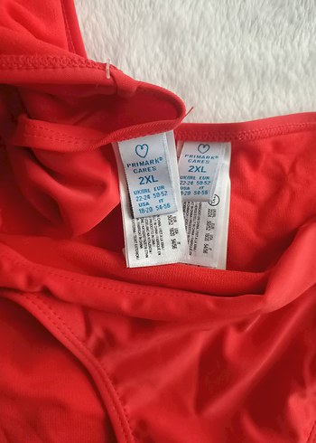 Primark 2XL büyük beden Kırmızı Kadın Bikini - Görsel 6