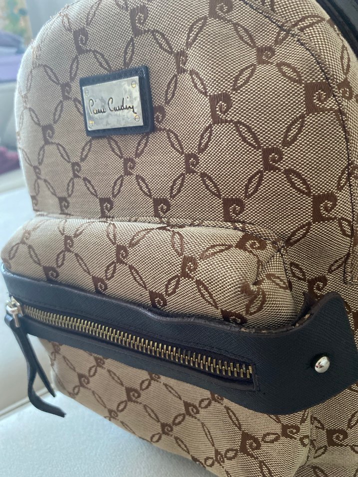 Kahverengi Deri Tokalı Kadın Sırt Çantası Pierre Cardin - Görsel 4