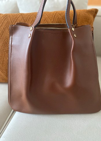 Kahverengi Süet Kadın Çanta - Görsel 3