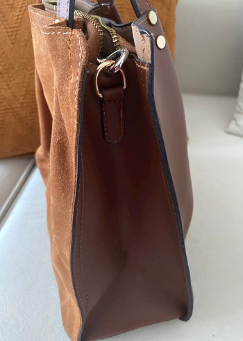 Kahverengi Süet Kadın Çanta - Görsel 4