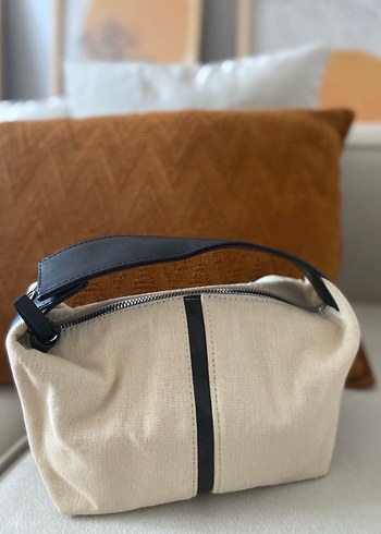 Minimalist Bej Kadın Çanta Fermuarlı - Görsel 2