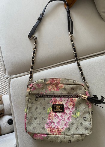 Pierre Cardin çiçekli çanta - Görsel 2