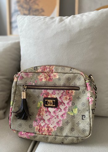 Pierre Cardin çiçekli çanta - Görsel 8