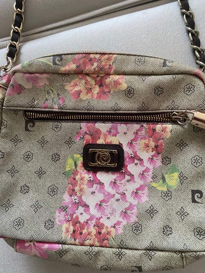 Pierre Cardin çiçekli çanta - Görsel 3