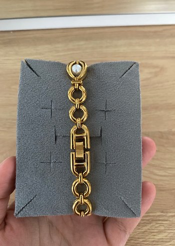 İnci Detaylı Altın Renk Kadın Kol Saati - Görsel 5