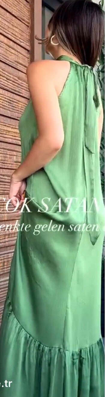 s Beden yeşil elbise