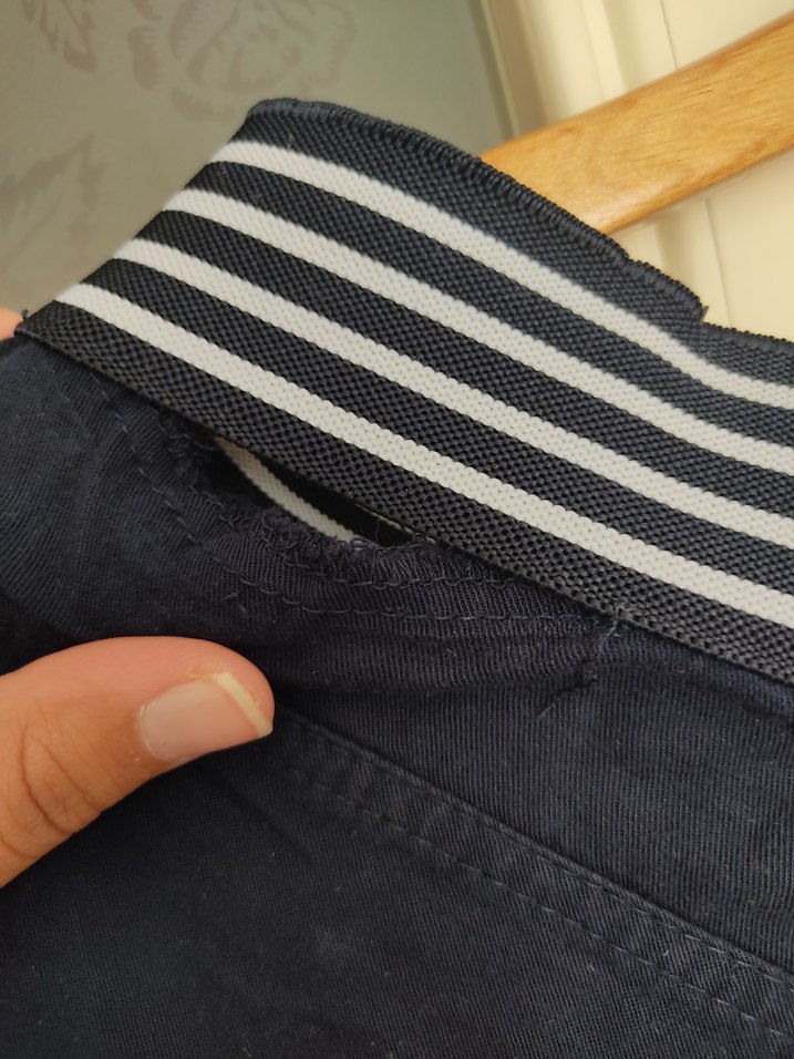 Lacivert Kemerli Bol Kesim Keten Pantolon - Görsel 4