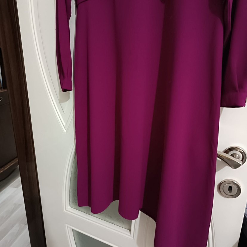 Mor Drapeli Uzun Tunik - Görsel 2