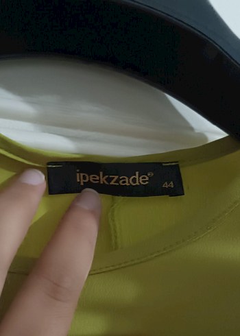 Uzun Kollu Saten Haki Tunik - Görsel 2