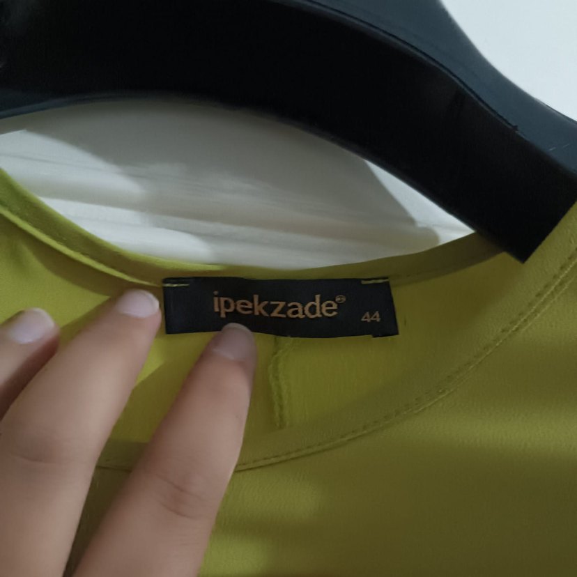 Uzun Kollu Saten Haki Tunik - Görsel 2