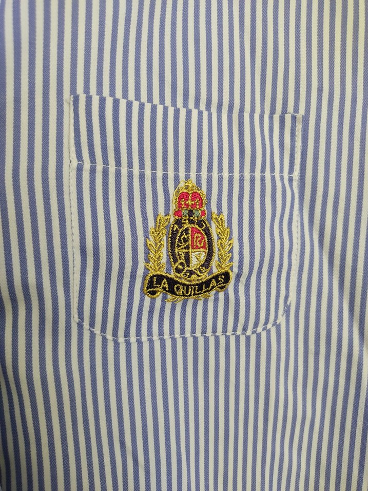 Mavi Çizgili Pamuklu Kadın Gömlek - Görsel 2