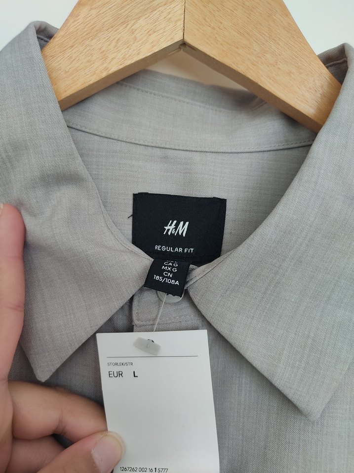 Gri Uzun Kollu Regular Fit Erkek Gömlek - Görsel 2