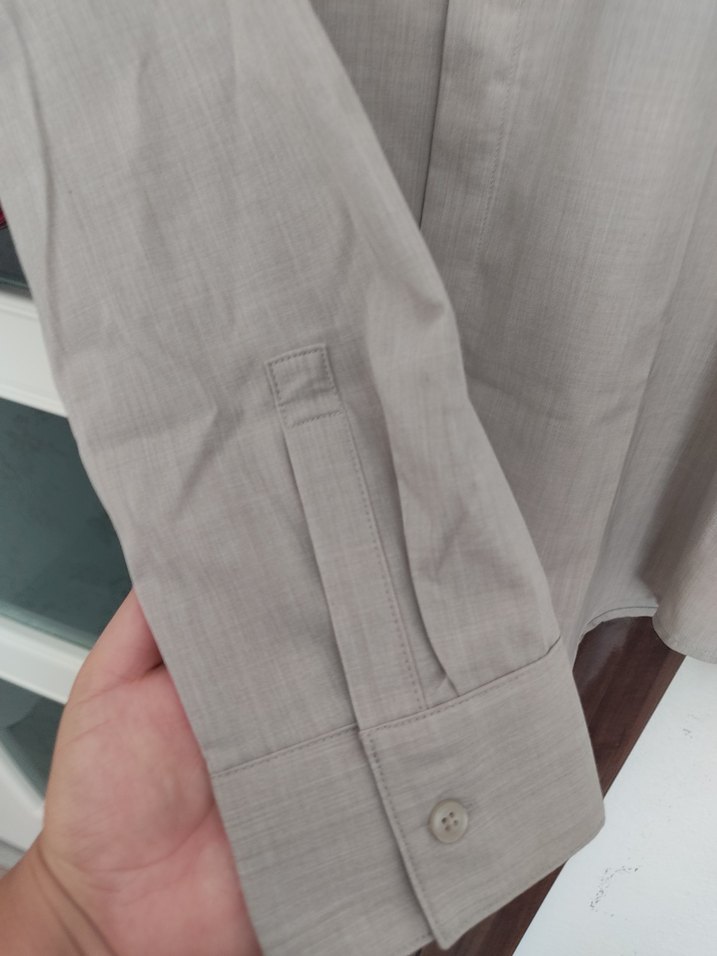 Gri Uzun Kollu Regular Fit Erkek Gömlek - Görsel 4