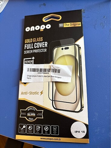Onopo 9D iPhone 16 Ekran koruyucu