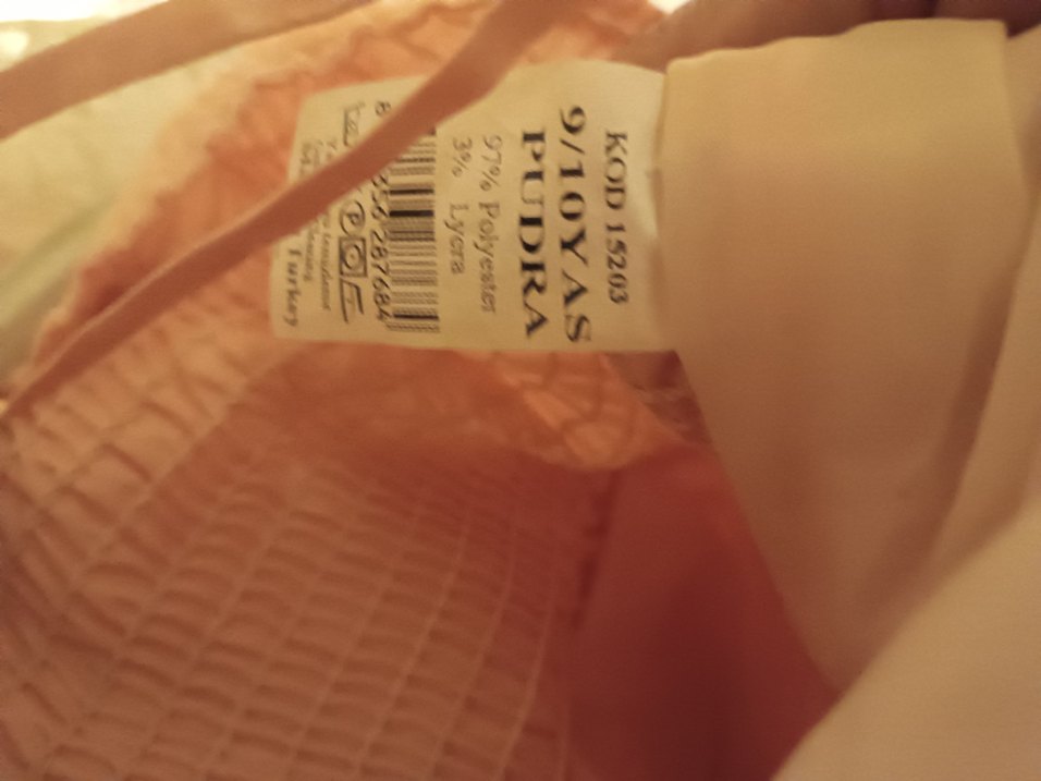 Bej Dantel Detaylı Kız Çocuk Elbise - Görsel 5