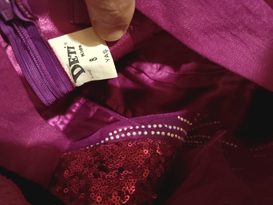 Drapeli Bordo Uzun Abiye Elbise - Görsel 4