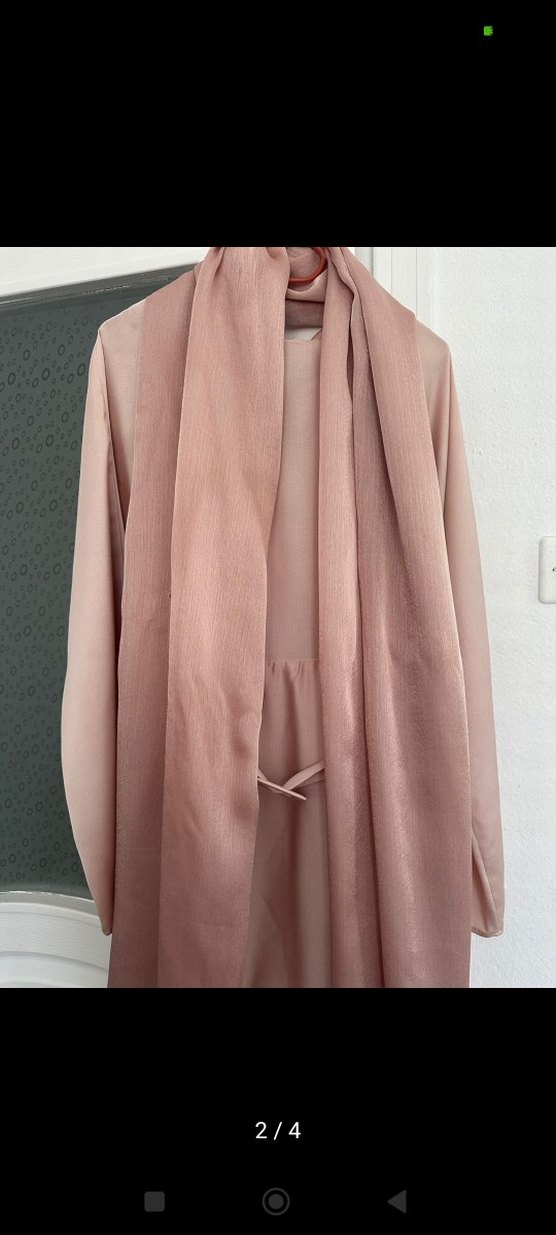 Bej Uzun Salaş Kadın Elbise - Görsel 2