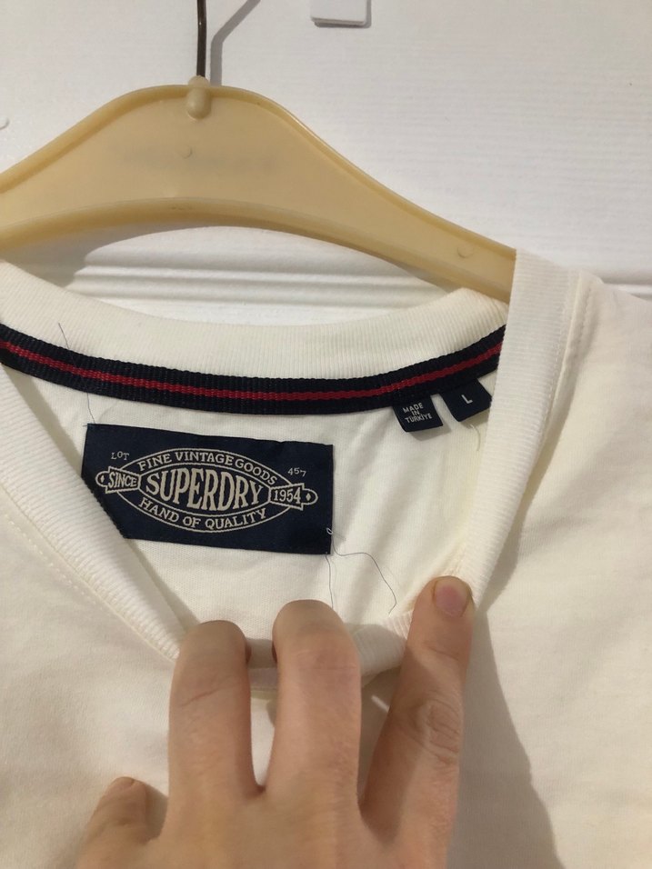 Superdry Erkek Beyaz Baskılı Tişört - Görsel 4