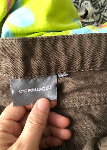 Kadın Kahverengi Bol Kesim Keten Pantolon - Görsel 3