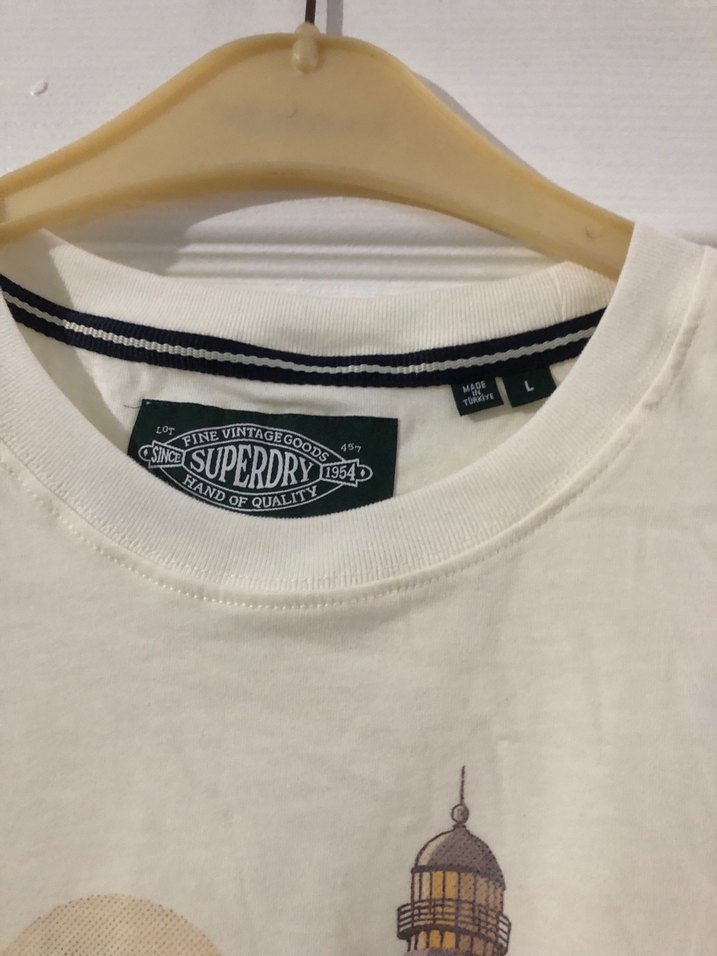 Pastel Beyaz Baskılı Erkek Tişört - Görsel 3