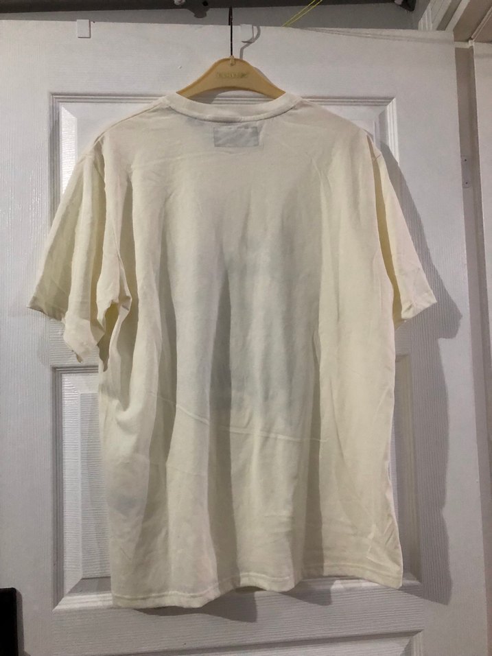 Pastel Beyaz Baskılı Erkek Tişört - Görsel 2