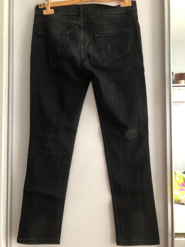 Siyah Kadın Denim Jean - Görsel 2