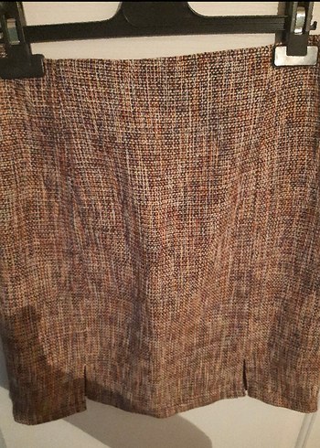 Kadın Kahverengi Midi Mini Etek - Görsel 4