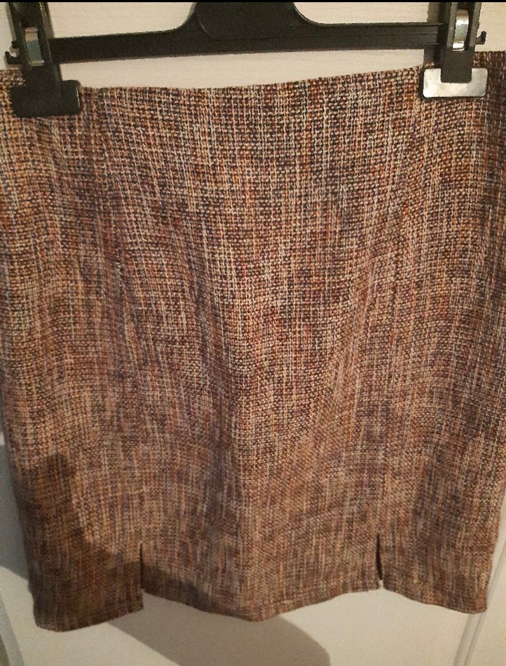 Kadın Kahverengi Midi Mini Etek - Görsel 4