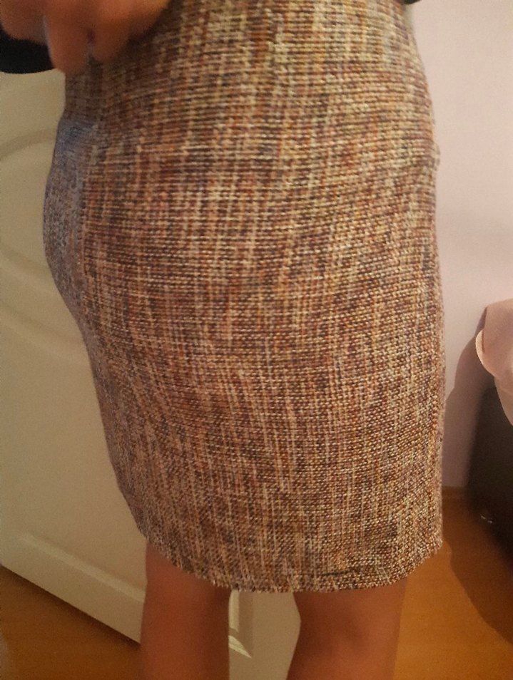 Kadın Kahverengi Midi Mini Etek - Görsel 2