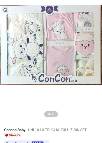 Panço Concon Baby Kuzu Desenli 10 Parca Bebek Seti