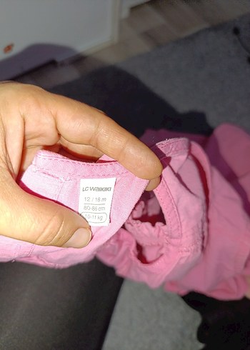 12-18 Ay Beden Pembe Kız Çocuk Fırfırlı Kolsuz Elbise