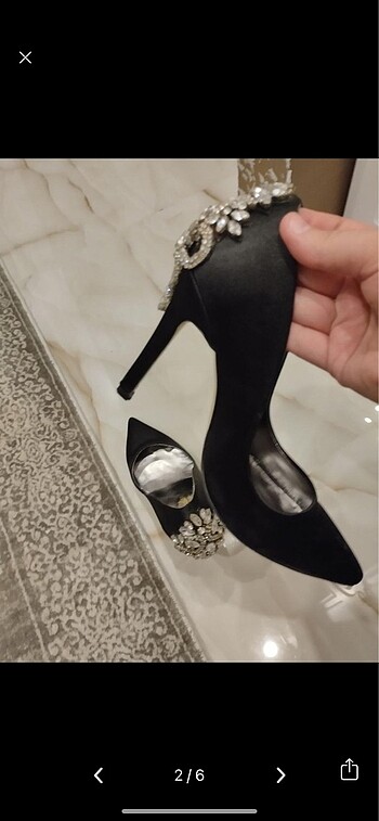 39 Beden siyah Renk Özel tasarım stiletto 39 numara