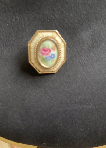Beden çeşitli Renk Çiçek Desenli Vintage Broş antika porselen