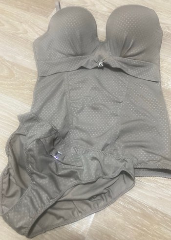 NBB marka 80/85 cup çok şık vizon rengi ikili iç çamaşır seti - Görsel 3