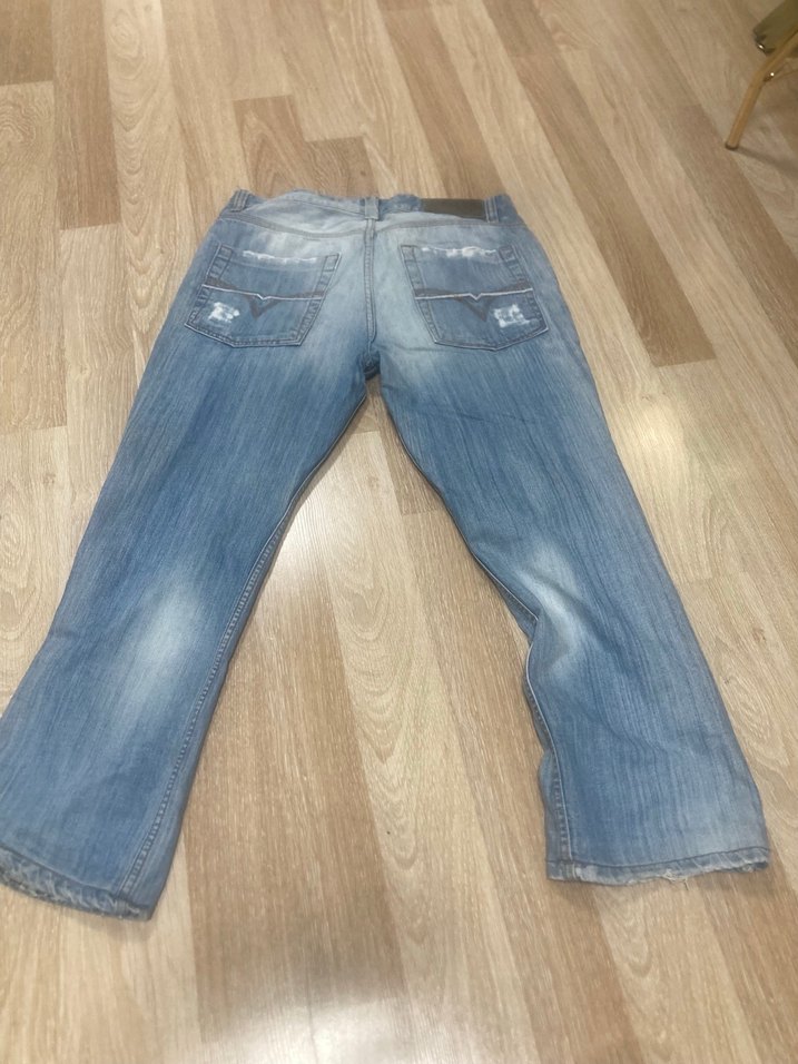 Düğmeli Mavi Rahat Kesim Erkek Kot Pantolon Dıesel marka - Görsel 5