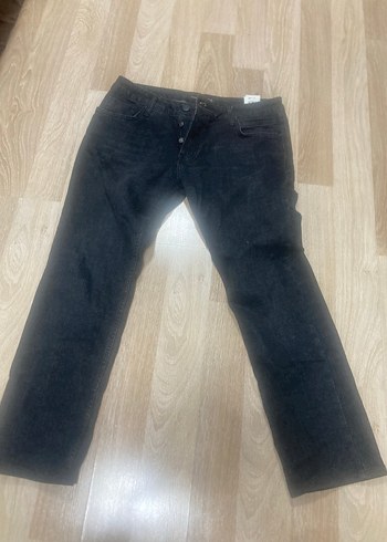 Düğmeli Siyah Erkek Kot Pantolon 34/32 - Görsel 2