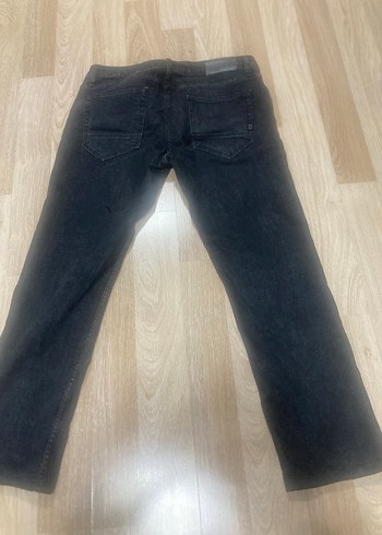 Düğmeli Siyah Erkek Kot Pantolon 34/32 - Görsel 4